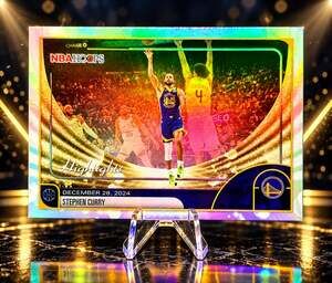 Stephen Curry Topps NBA Hoops Basketball Card Rainbow Foil Garden State Warriors